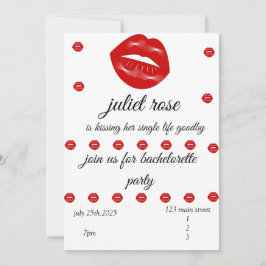 Läppar Bachelorette Party Inbjudningar
