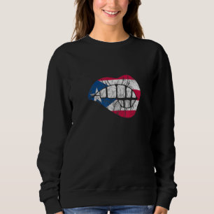 Läppar Bita Puerto Rico Flagga Puerto Rican Boricu T Shirt