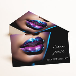 Läppar Cosmetics Makeup Artist Beauty Salon Visitkort