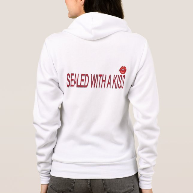 läppar en kyss kärlek citat t shirt (Baksida)