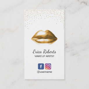 Läppar för salong för skönhet för Makeupkonstnär Visitkort