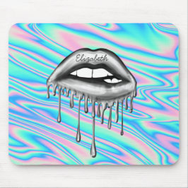 Läppar för skadlig metallisk Coola,Holografisk bil Musmatta