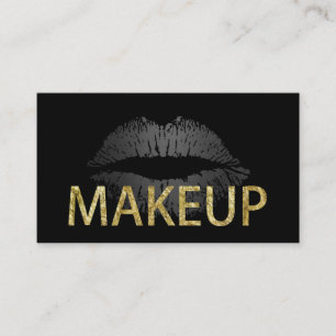 Läppar för text för glitter för Makeupkonstnär Visitkort