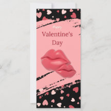 Läppar Glad Alla hjärtans dag Kärlek Du älskling