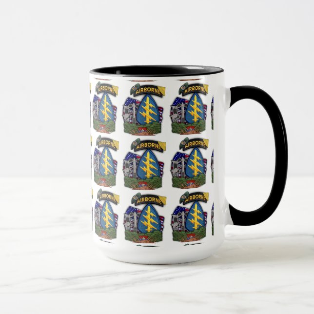 lappar grön baskernam för 5th speciella styrkor mugg (Höger)