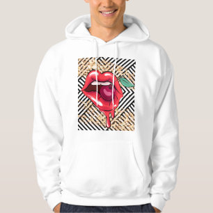 läppar hoodie