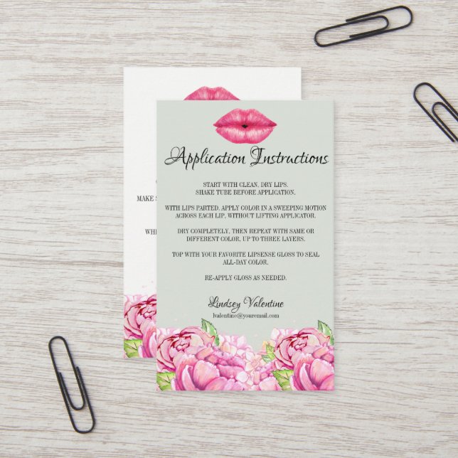 Läppar hur man applicerar och spetsar och trick visitkort (Fram/Back In Situ)