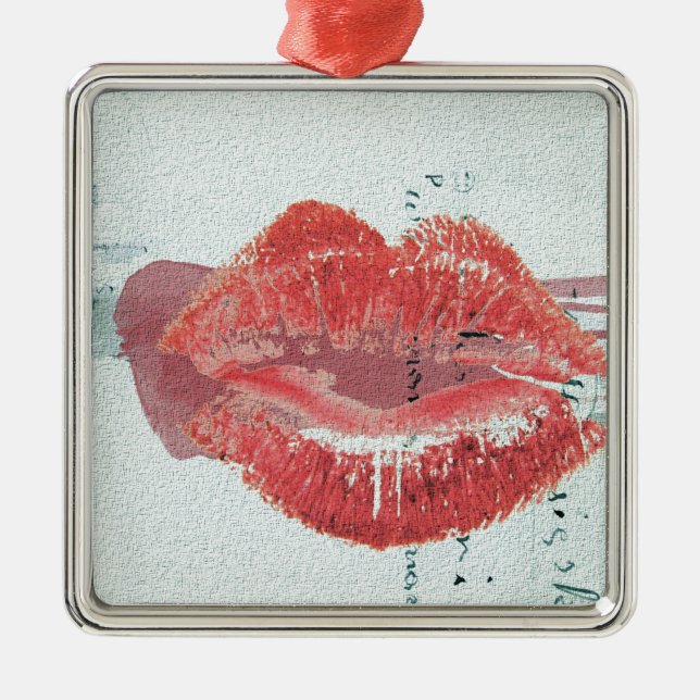 Läppar Julgransprydnad Metall (Framsidan)