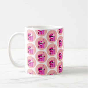 Läppar Kaffemugg