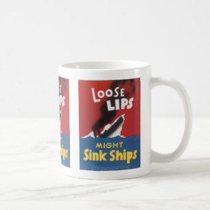 Läppar kan blinka Fraktaser Kaffemugg