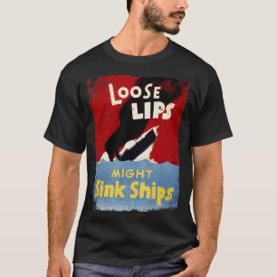 Läppar kan blinka Fraktaser WW2-vintage T Shirt