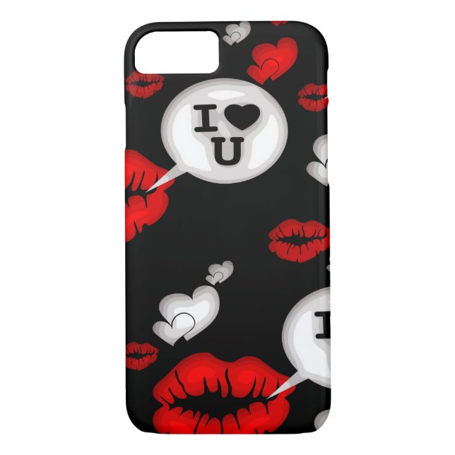 Läppar & Kärlek Talk Case-Mate iPhone Skal (Baksida)