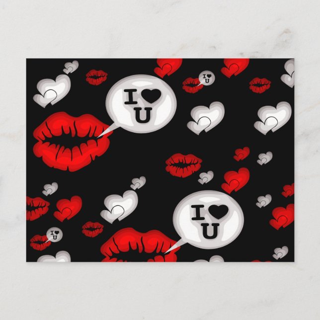 Läppar & Kärlek Talk Vykort (Framsida)