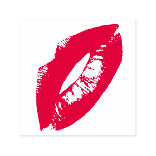 Läppar Kiss Lipstick Självfärgande Stämpel