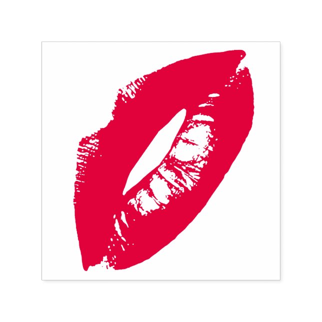 Läppar Kiss Lipstick Självfärgande Stämpel (Design)