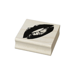 Läppar Kiss Lipstick Stämpel