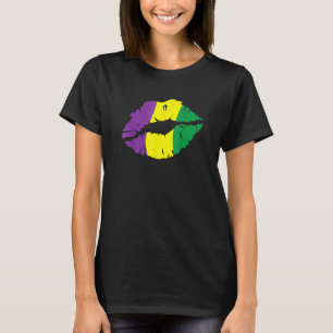 Läppar Kiss Mardi Gras New Orleans for Women T Shirt