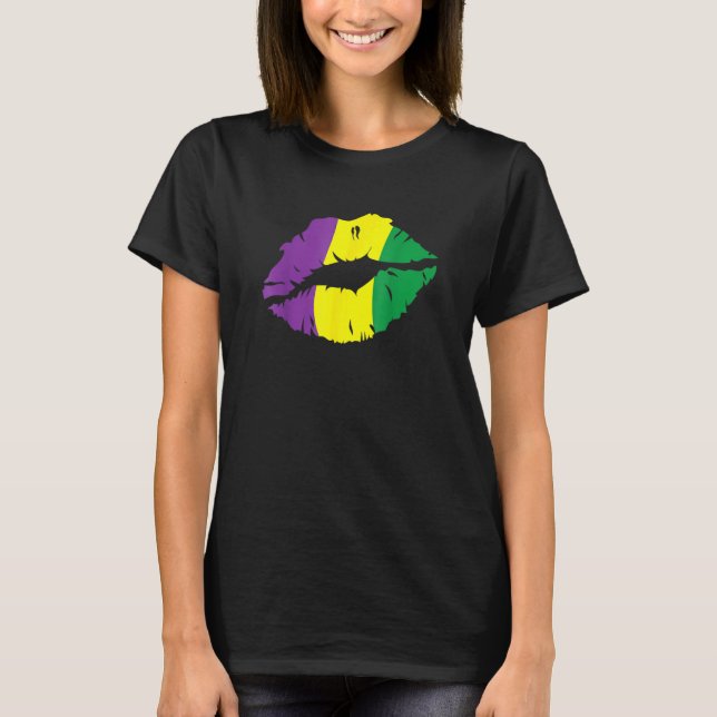 Läppar Kiss Mardi Gras New Orleans for Women T Shirt (Framsida)