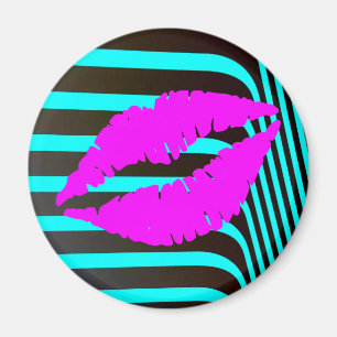Läppar kyss skönhet mode glamor giggla trendig magnet