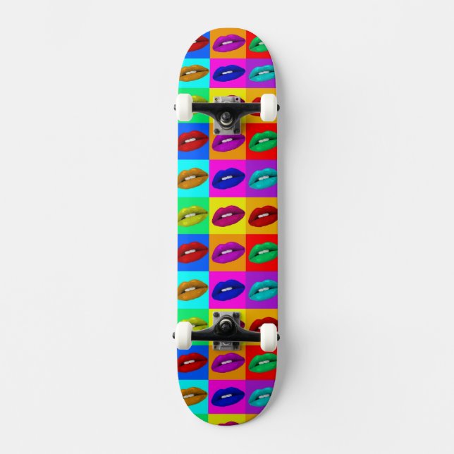 Läppar, Läppar, Läppar, popup-skateboard Skateboard Bräda 19,5 Cm (Framsida)