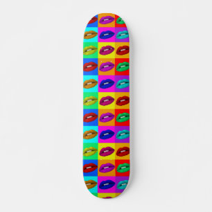 Läppar läppar, Skateboard för läpparpopkonst Bräda 19,5 Cm
