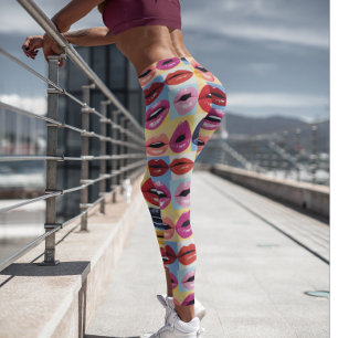 Läppar Lipstick Valentindagen Leggings