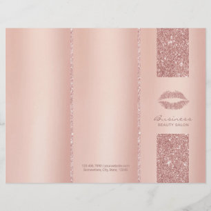 Läppar Makeup Artist Ro Guld Tri-Fold Bruchures