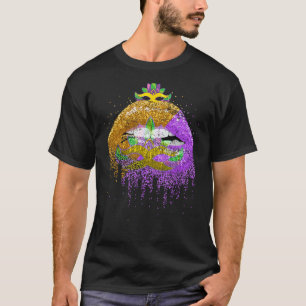 Läppar MasqueraWomen Gift Costume Party Mardi Gra T Shirt