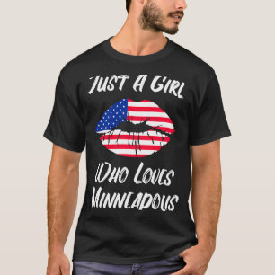 Läppar Mouth Kärlek American Flagga Minneapolis T Shirt