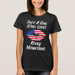 Läppar Mouth Kärlek Amerika Rocky mountains T Shirt