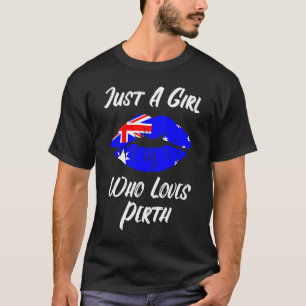 Läppar Mouth Kärlek Australian Flagga Perth T Shirt