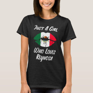 Läppar Mouth Kärlek Mexican Flagga Reynosa T Shirt