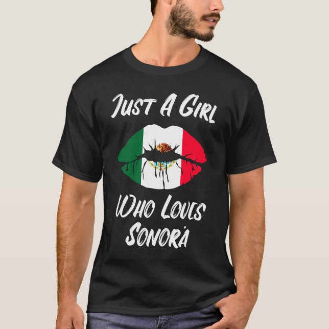 Läppar Mouth Kärlek Mexican Flagga Sonora T Shirt (Framsida)