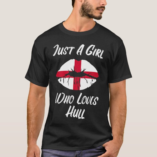 Läppar Mouth Kärlek Saint George's Kor Flagga Hull T Shirt (Framsida)