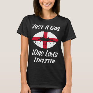 Läppar Mouth Kärlek Saint George's Kor Flagga Leic T Shirt
