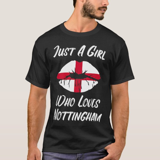 Läppar Mouth Kärlek Saint George's Kor Flagga Nott T Shirt (Framsida)