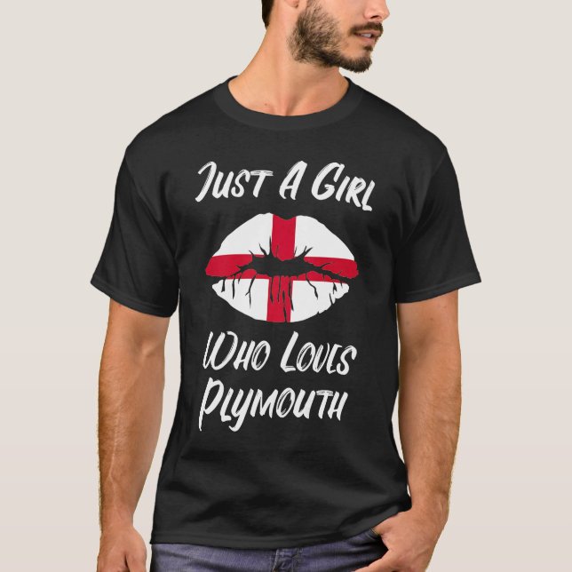 Läppar Mouth Kärlek Saint George's Kor Flagga Plym T Shirt (Framsida)