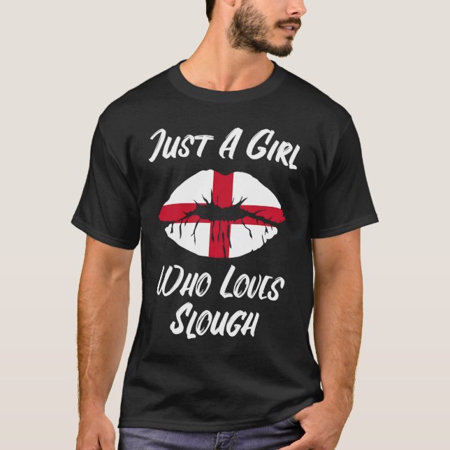 Läppar Mouth Kärlek Saint George's Kor Flagga Slou T Shirt (Framsida)
