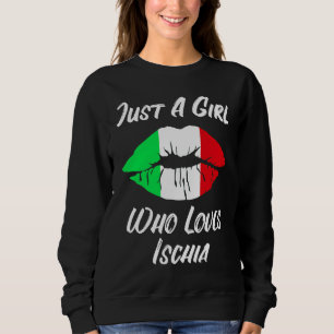 Läppar Mun Kärlek Italienska Flagga Ischia T Shirt