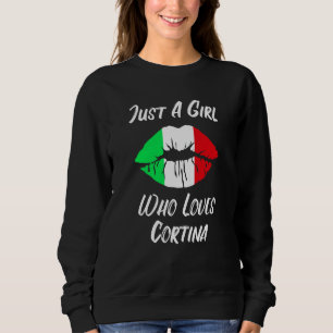 Läppar Mun Kärlek Italienska Flaggan Cortina d'Amp T Shirt