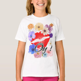 Läppar och blommor t shirt