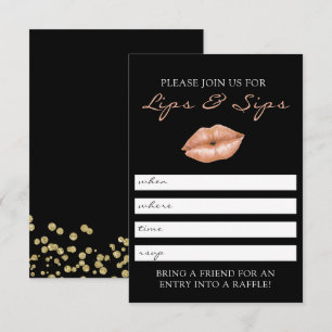 Läppar och inbjudan för smuttLipsense party