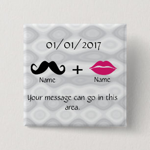 Läppar och Moustache Knapp