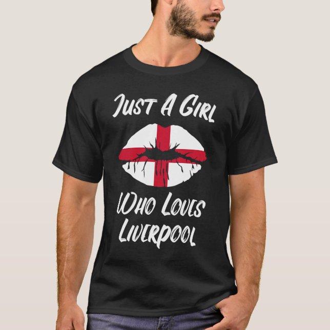 Läppar och Mouth Kärlek Saint George's Kor Flagga  T Shirt (Framsida)