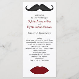 läppar och mustasch mod bröllopsprogram program