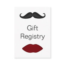 läppar och mustasch mod Gift-registerkort