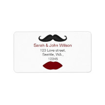 läppar och mustasch, returadressetikett