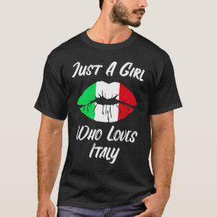 Läppar och södra Kärlek italienska Flagga T Shirt