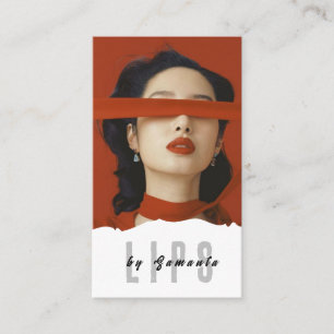 Läppar PMU Microblading Henna Salon Affärskort Visitkort