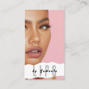 Läppar PMU Microblading Henna Salon Affärskort Visitkort